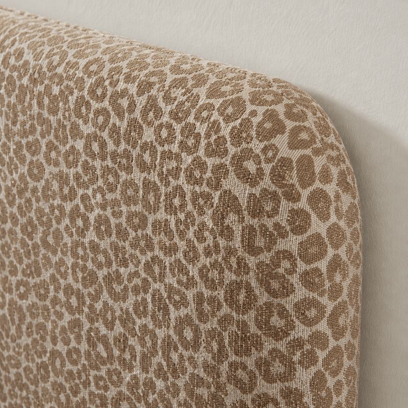Tête de lit LOUISON tissu jacquard léopard beige 160cm