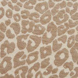 Pouf AWA tissu imprimé léopard beige