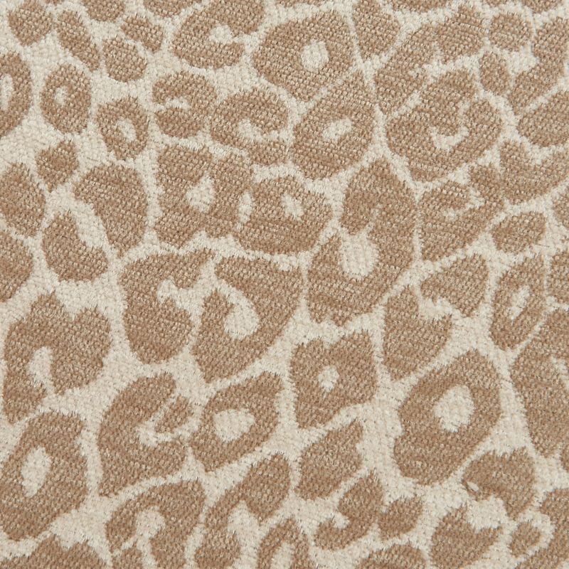 Pouf AWA tissu imprimé léopard beige