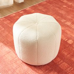 Pouf ASSA tissu beige