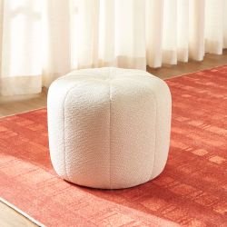 Pouf ASSA tissu beige