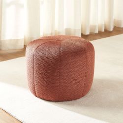 Pouf ASSA tissu bordeaux