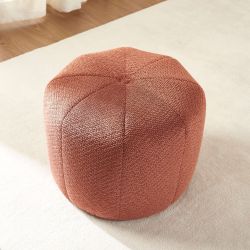 Pouf ASSA tissu bordeaux