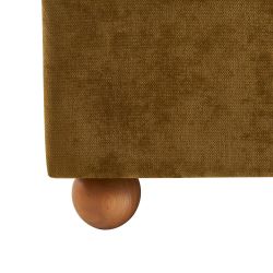 Lit coffre PILKA 160x200 tissu chenille bronze sommier inclus