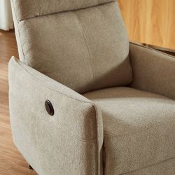 Fauteuil relax électrique MINOS 1 place tissu chenille beige