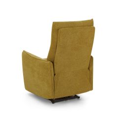 Fauteuil relax électrique MINOS 1 place tissu chenille moutarde