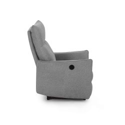 Fauteuil relax électrique MINOS 1 place tissu chenille gris