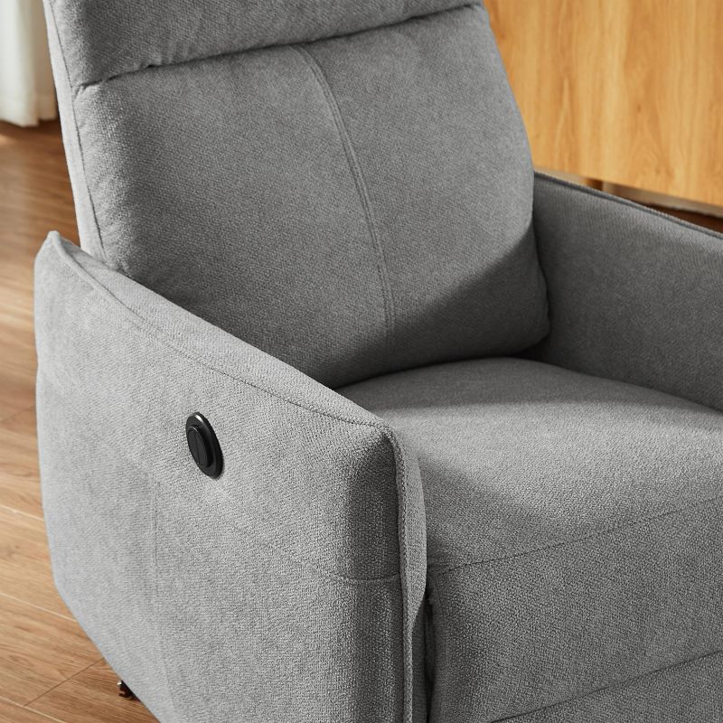 Fauteuil relax électrique MINOS 1 place tissu chenille gris