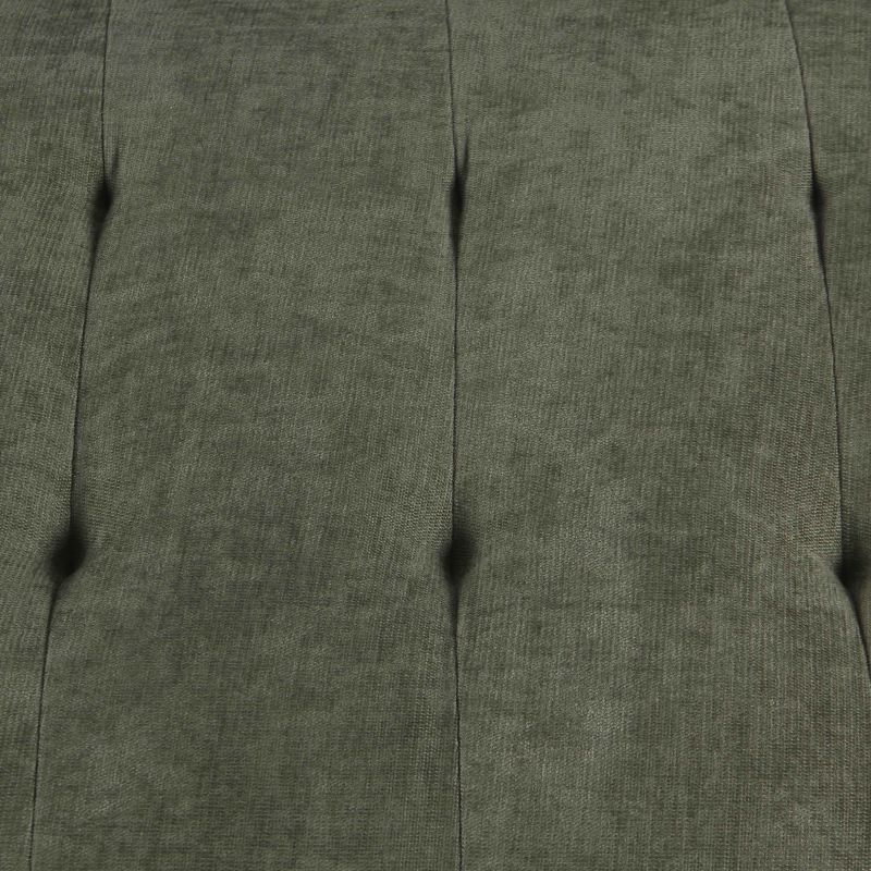 Canapé droit convertible CENOA 3 places tissu chenille tramé vert