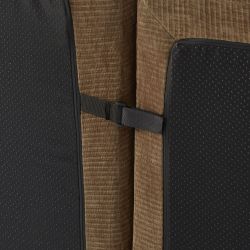 Ensemble banquette et chauffeuse JANIS modulable 3 places velours marron