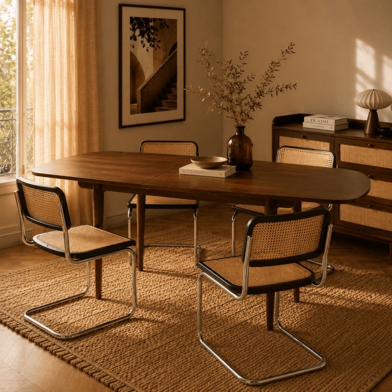 Table extensible LEON noyer 160 à 200cm