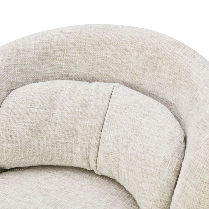 Lot de 2 fauteuils pivotants ANDER tissu beige