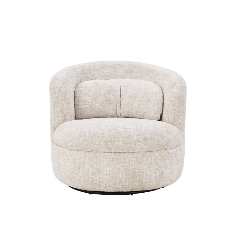 Lot de 2 fauteuils pivotants ANDER tissu beige