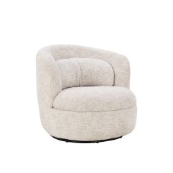 Lot de 2 fauteuils pivotants ANDER tissu beige