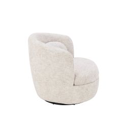 Lot de 2 fauteuils pivotants ANDER tissu beige