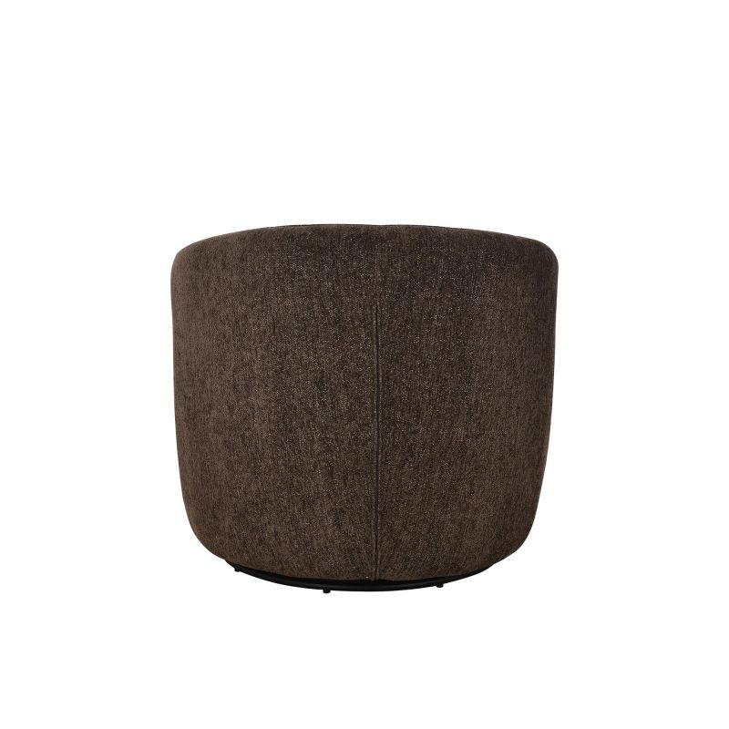 Lot de 2 fauteuils pivotants ANDER tissu marron