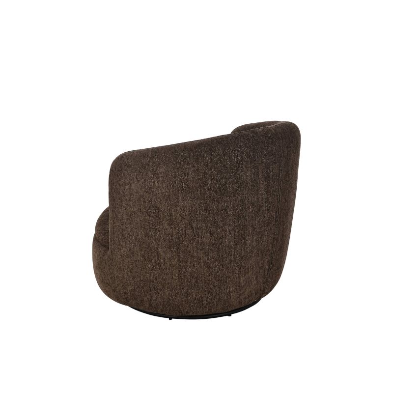 Lot de 2 fauteuils pivotants ANDER tissu marron