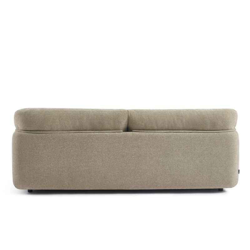 Canapé KURLY 3 places tissu chenille tramé beige