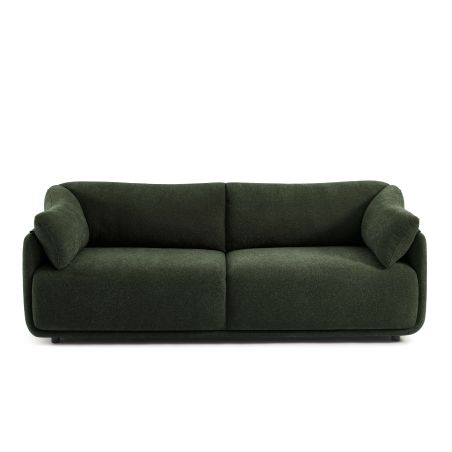 Canapé KURLY 3 places tissu chenille tramé vert