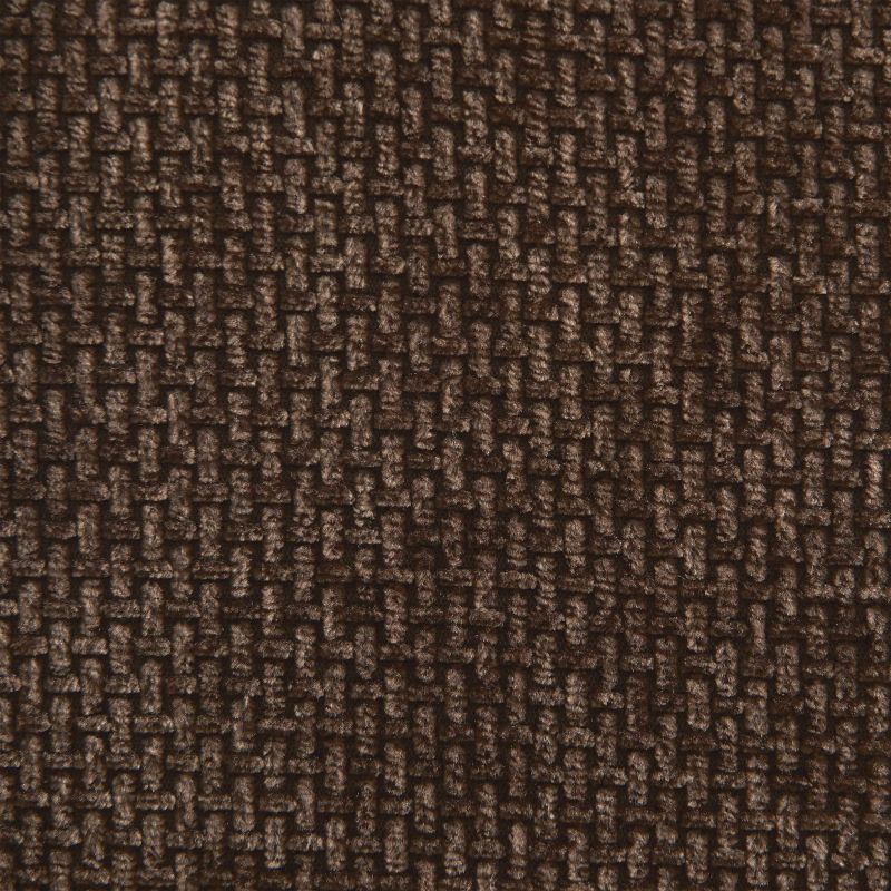 Lot de 4 chaises CIARA bouclette marron et pieds métal noir