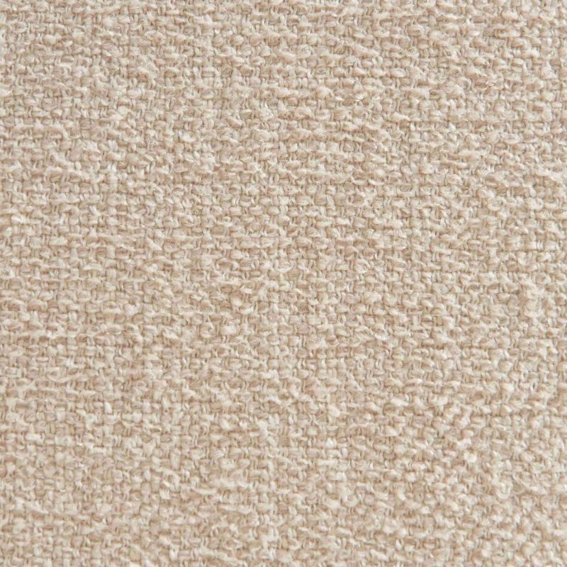 Lot de 4 chaises CIARA bouclette beige et pieds métal noir