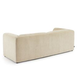 Ensemble canapés droits fixes 3+2 NIKKI velours texturé beige