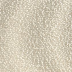Lot de 6 chaises SIMONE tissu bouclette blanc cassé pieds bois teinté noyer