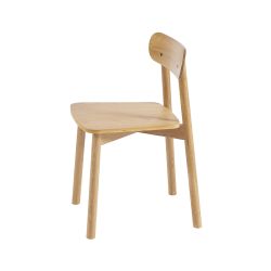 Lot de 4 chaises CELESTE chêne massif et pieds en placage chêne