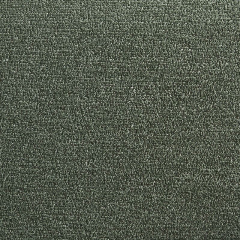Lot de 6 chaises CASSIE tissu chenille vert et pieds métal noir
