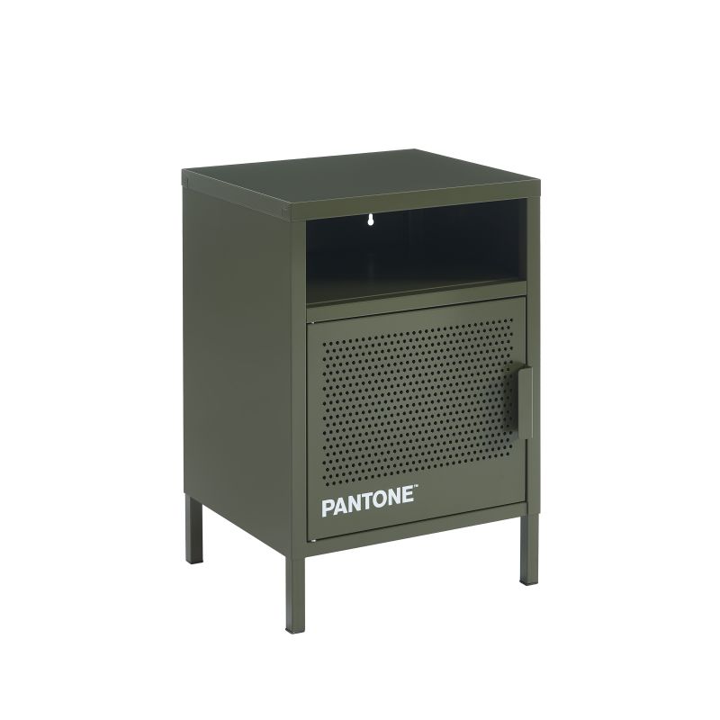 Table de chevet PANTONE métal vert olive