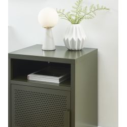 Table de chevet PANTONE métal vert olive