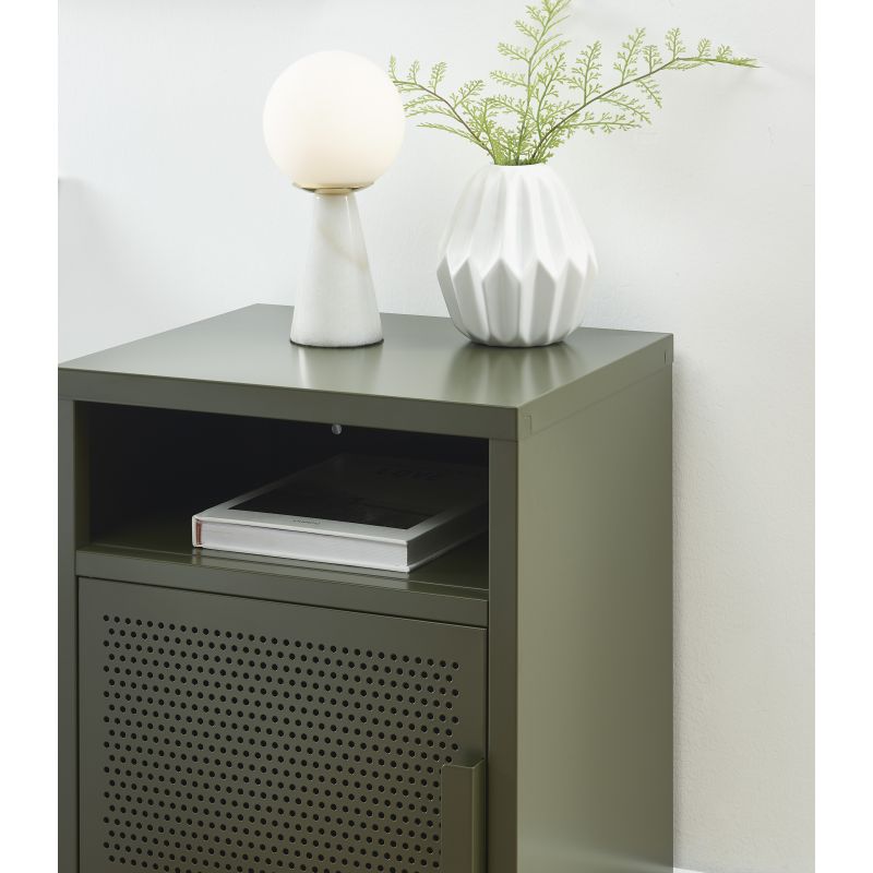 Table de chevet PANTONE métal vert olive