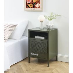 Table de chevet PANTONE métal vert olive