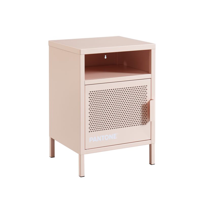 Table de chevet PANTONE métal rose blush