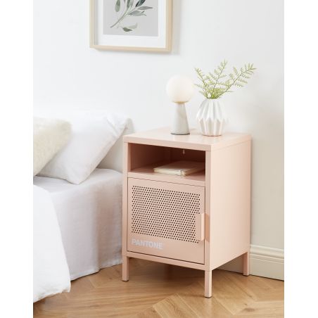 Table de chevet PANTONE métal rose blush