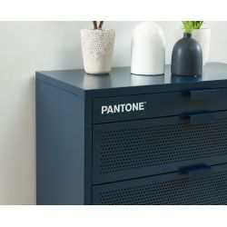 Commode PANTONE 4 tiroirs métal bleu nuit 80cm