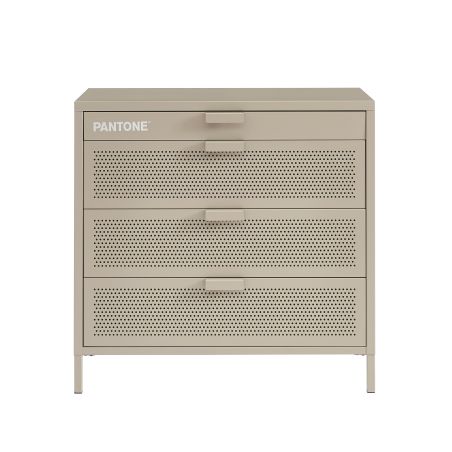 Commode PANTONE 4 tiroirs métal taupe 80cm