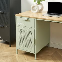 Bureau PANTONE métal vert amande 120cm