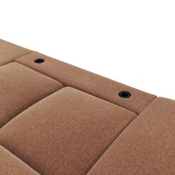 Canapé d'angle droit convertible ALMERA 4 places tissu terracotta