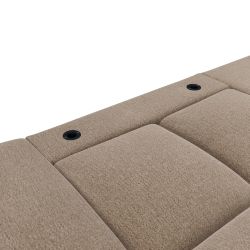 Canapé d'angle gauche convertible ALMERA 4 places tissu taupe