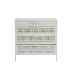 Commode PANTONE 4 tiroirs métal beige sable 80cm