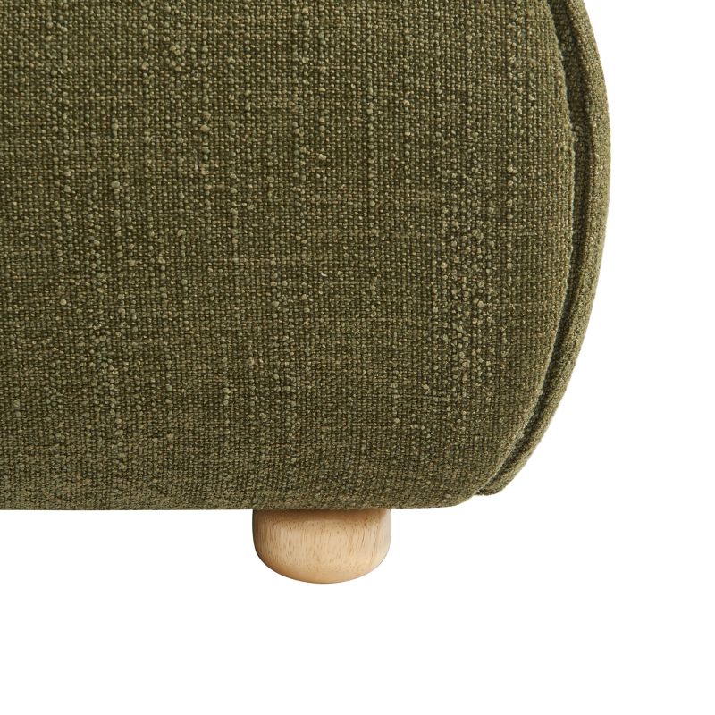 Lit coffre JELLY 140x190 tissu bouclette vert sommier inclus