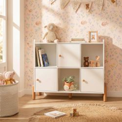 Bibliothèque enfant MONA blanc