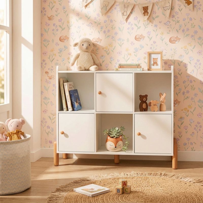 Bibliothèque enfant MONA blanc