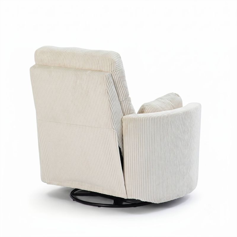 Fauteuil relax électrique pivotant ALCOR 1 place velours côtelé beige