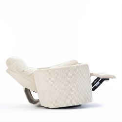 Fauteuil relax électrique pivotant ALCOR 1 place velours côtelé beige