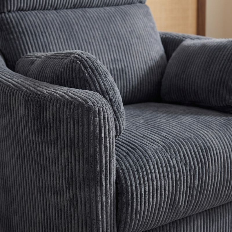 Fauteuil relax électrique pivotant ALCOR 1 place velours côtelé gris