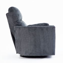 Fauteuil relax électrique pivotant ALCOR 1 place velours côtelé gris
