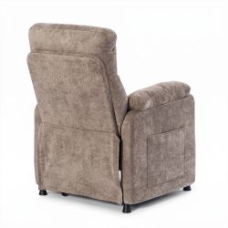 Fauteuil relax électrique PROCYON 1 place tissu marron