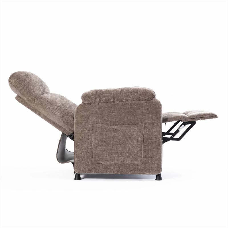Fauteuil relax électrique PROCYON 1 place tissu marron